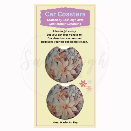 Flower Car Coasters