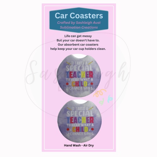 Teacher Gift Car Coasters