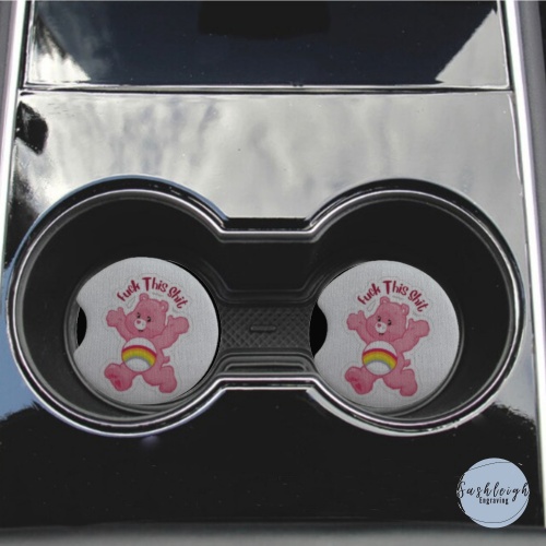 Fuck this Shit Care Bear Car Coasters