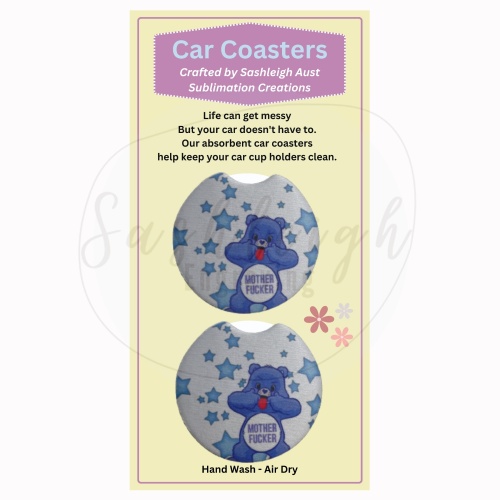 Mother Fucker Car Bear Coasters