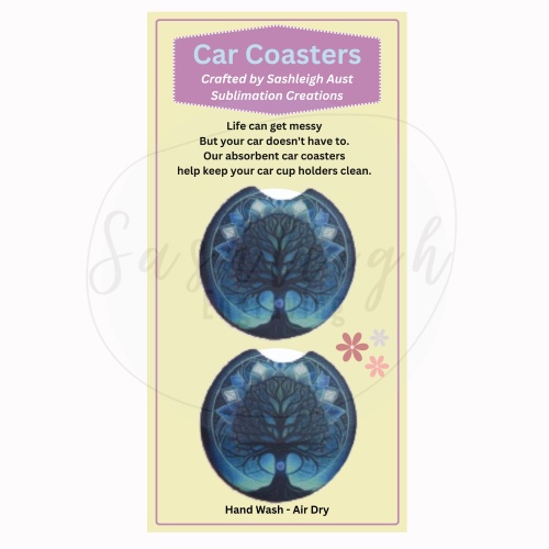Blue Tree Car Coasters