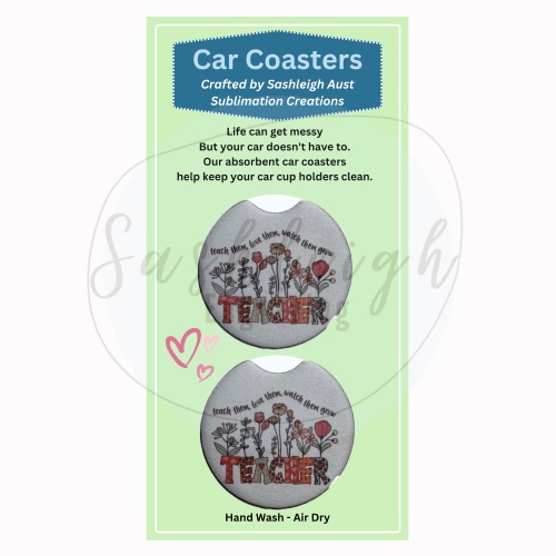 Teacher Car Coasters