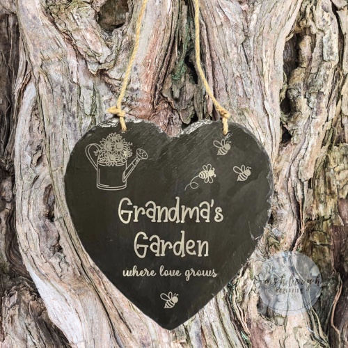 Garden Slate Heart