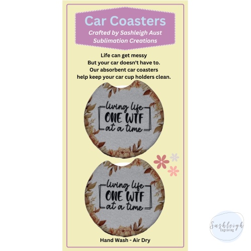 Living Life Car Coaster Set