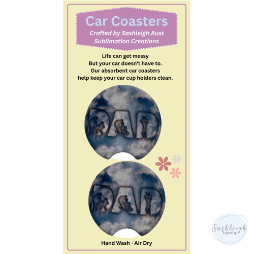 Dad Car Coaster Set