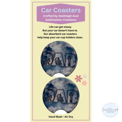 Koala Car Coaster Sublimation. Paper Koala Car Coaster