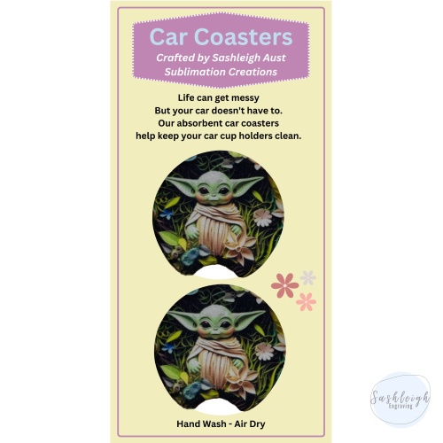 Grogu-Baby Yoda Car Coaster Set