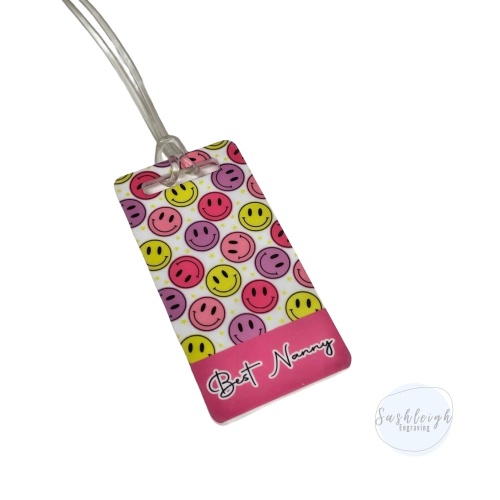 Smiley Face Luggage Tag