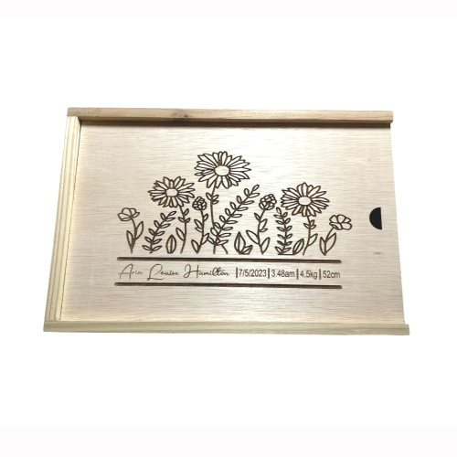 Baby Flower Keepsake Box - Personalised