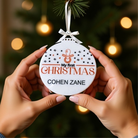 My First Christmas Personalised Ornament