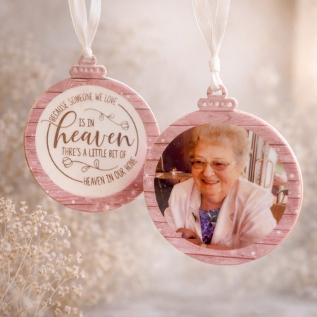 Personalised Memorial Ornament – Custom Photo Remembrance Decoration