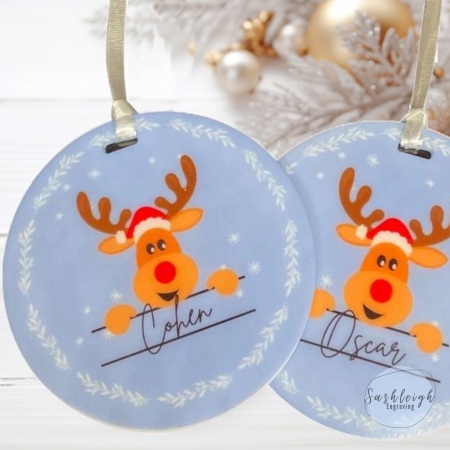 Christmas Ornament Personalised Reindeer
