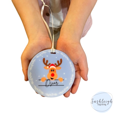 Christmas Ornament Personalised Reindeer