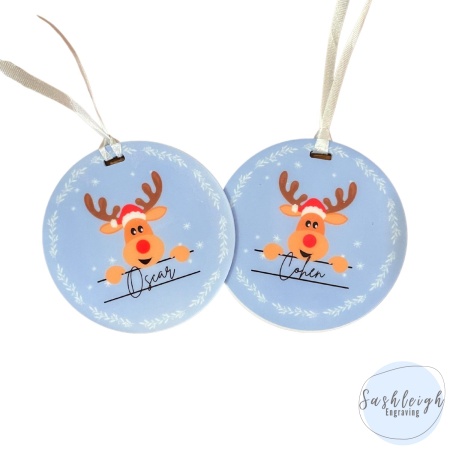 Christmas Ornament Personalised Reindeer