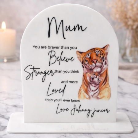 Mum Gift Plaque - Tiger