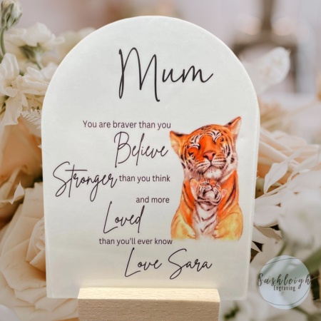 Mum Gift Plaque - Tiger