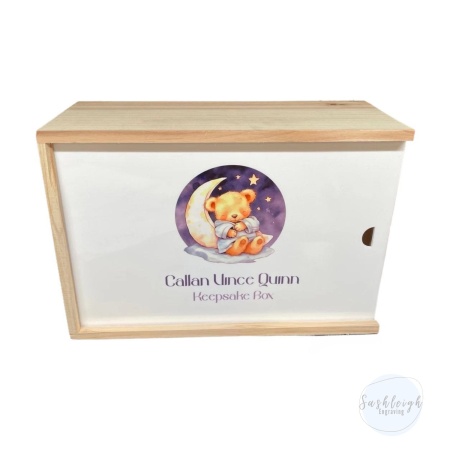 Baby Keepsake Box - Teddy and Moon