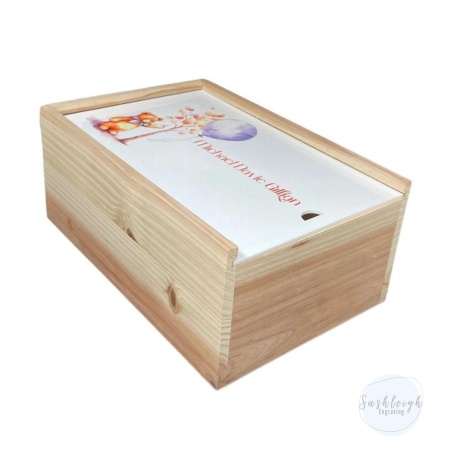 Baby Keepsake Box - Teddy and Balloon