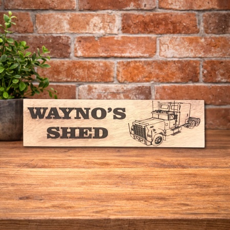 Shed Sign with Truck