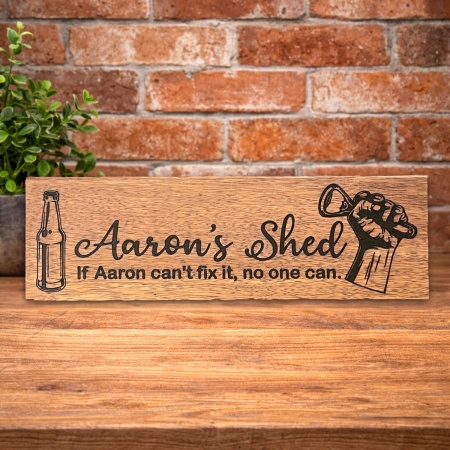 Custom Fix-It Sign – Personalised Laser-Engraved Timber Plaque