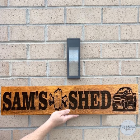 Shed Sign with SUV Ute
