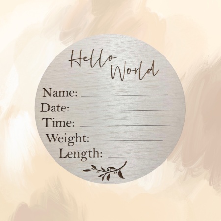 Baby Announcement Engraved Disc