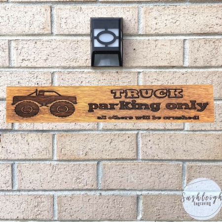 Truck Parking Only Sign