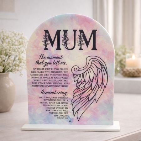 Memorial Plaque - The moment you left me