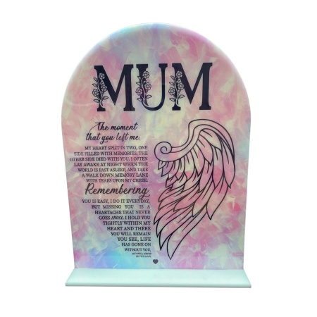 Memorial Plaque - The moment you left me