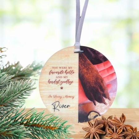 Pet Memorial Ornament - You were my favourite Hello