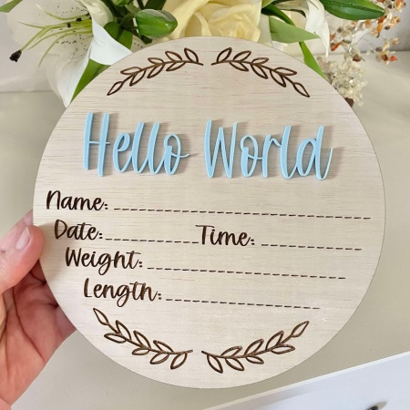 Hello World Baby Announcement