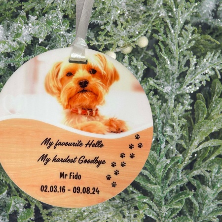 Pet Memorial Ornament - My favourite Hello
