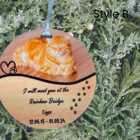 Pet Memorial Ornament - Left Paw Prints