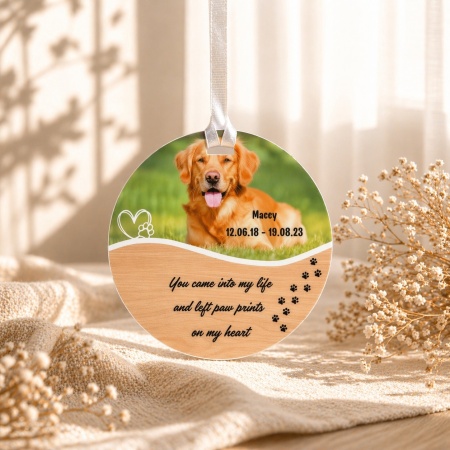 Personalised Pet Memorial Ornament – Custom Photo Keepsake Decoration
