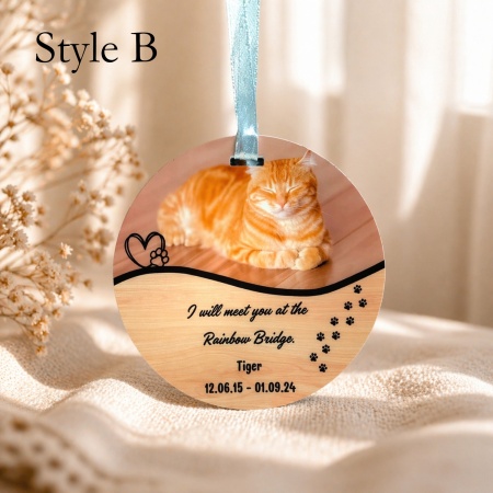 Personalised Pet Memorial Ornament – Custom Photo Keepsake Decoration