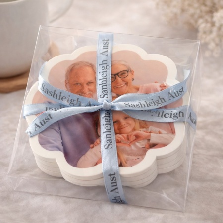 Photo Coasters - Scalloped - Set of 4