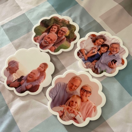 Photo Coasters - Scalloped - Set of 4