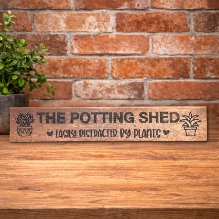 Personalised Gardener Sign – Custom Laser-Engraved Outdoor Wooden Plaque
