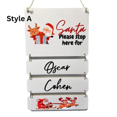 Santa Please Stop Here Sign