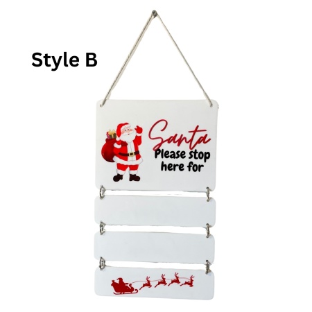 Santa Please Stop Here Sign