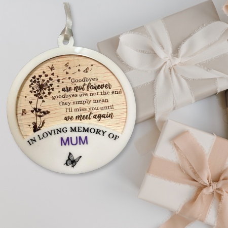 Personalised Memorial Christmas Ornament – In Loving Memory Keepsake Decoration