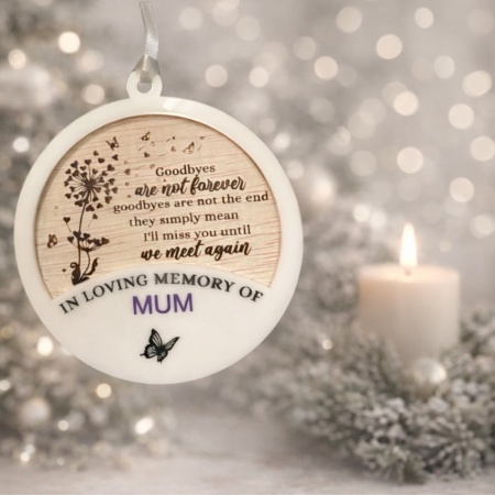 Personalised Memorial Christmas Ornament – In Loving Memory Keepsake Decoration