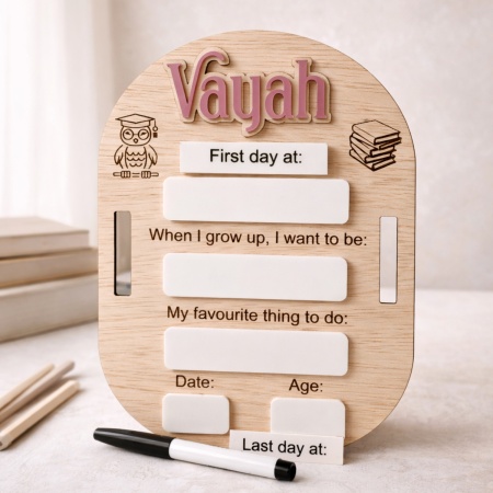 First and Last Day School Board - Owl