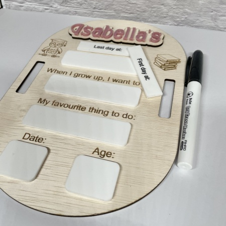 First and Last Day School Board - Personalised