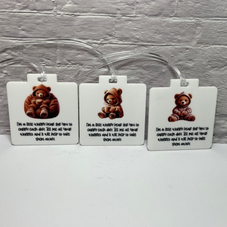 Worry Bear Bag Tag