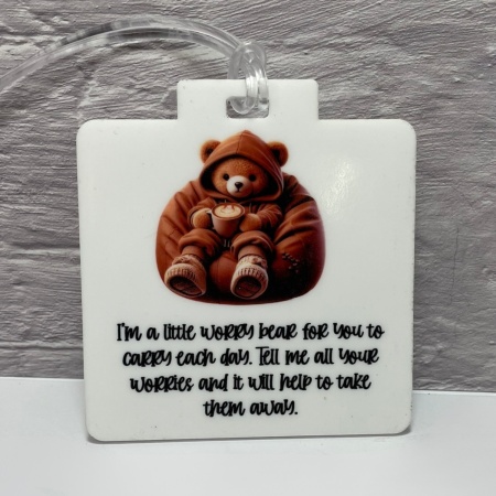 Worry Bear Bag Tag