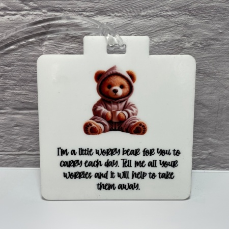 Worry Bear Bag Tag
