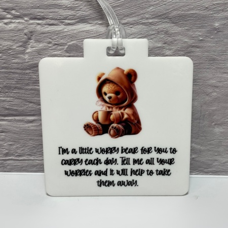 Worry Bear Bag Tag