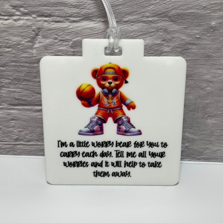 Worry Bear Bag Tag