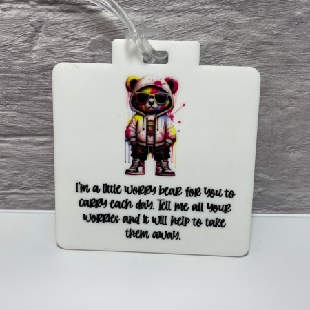 Worry Bear Bag Tag